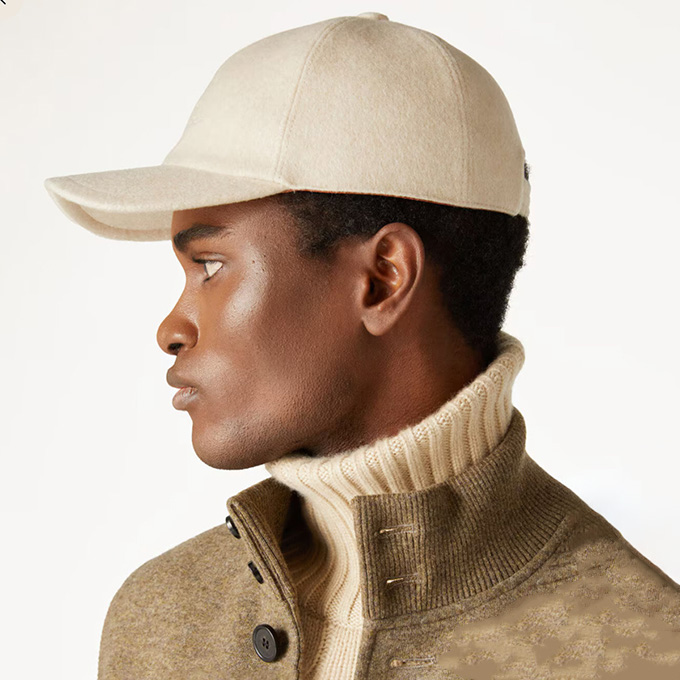 loro piana cashmere embroidered baseball cap